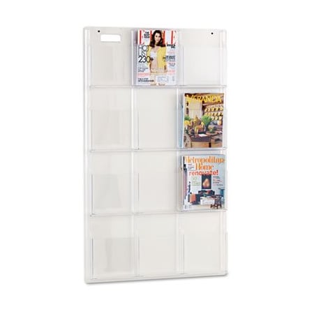 Safco Safco, Reveal Clear Literature Displays, 12 Compartments, 30w X 2d X 49h, Clear 5602CL